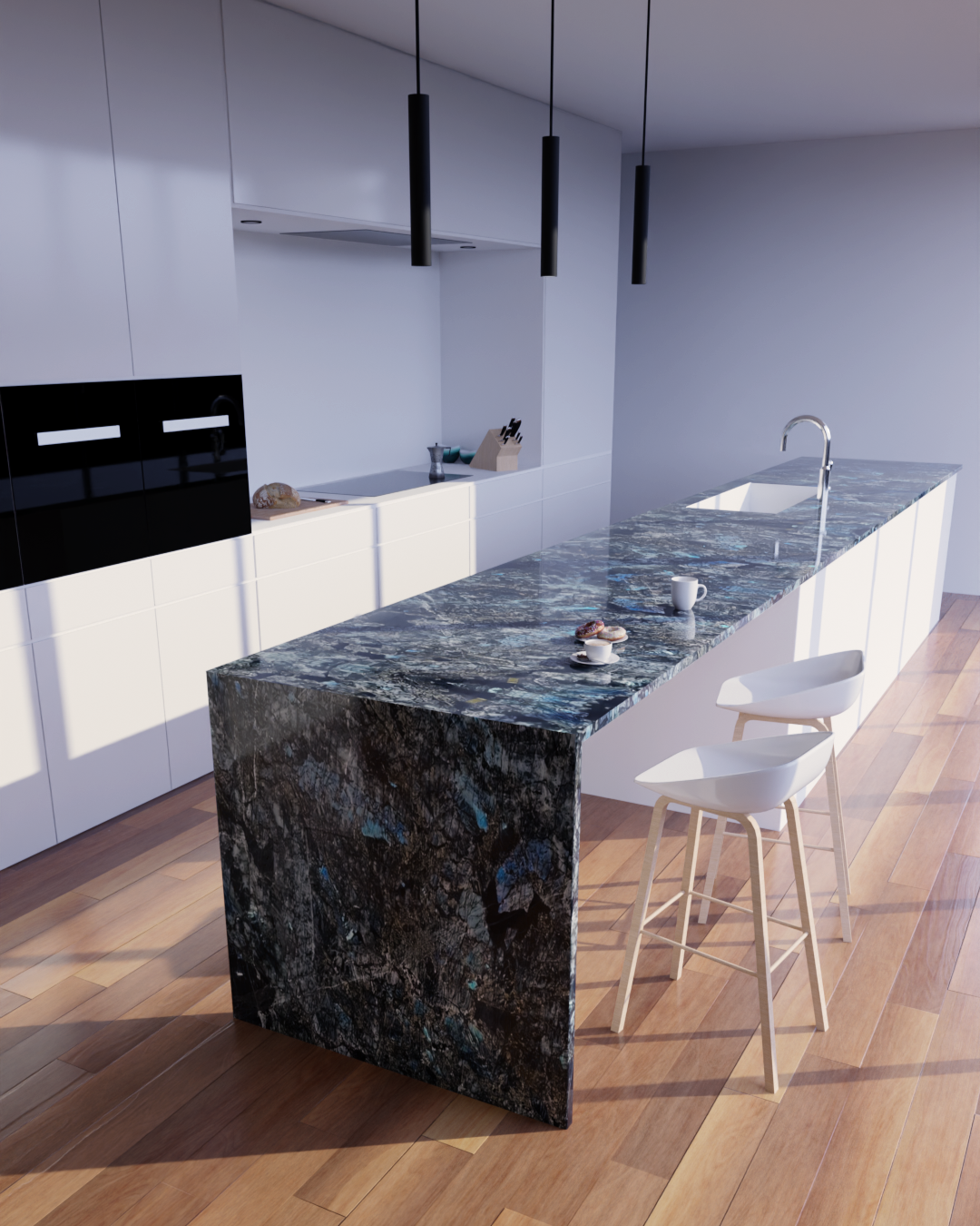 Desain Interior Dengan Batu Alam Biru